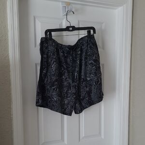 Nike Dri Fit Black and Gray Swim Trunks Shorts XL